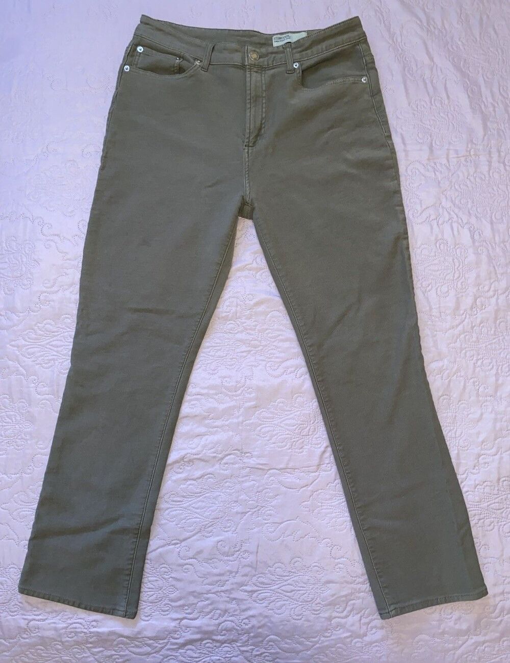 32 Degrees COOL Olive Green Stretch Five-Pocket Pants Size 12